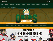 Tablet Screenshot of okotokshockey.com